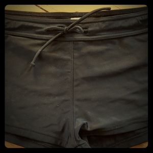 Old Navy swim boyshorts women's L tie front black